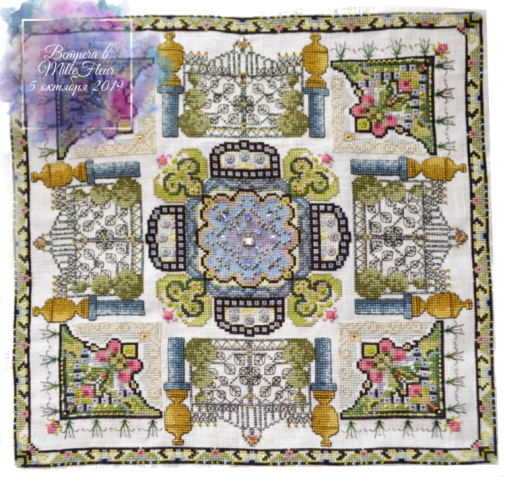 Работа Ольги Шаповаловой (@ole4ka_shapovalova) - Romantic Rose Garden Mandala от Chatelaine Design