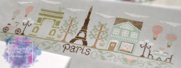 Вышитый Afternoon In Paris от Country Cottage Needleworks CCN95