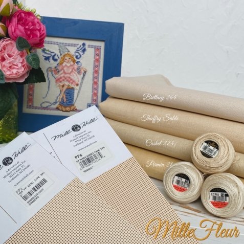 Conversion for Mill Hill PP2 and PP8 perforated paper in Zweigart, Thieffry, Permin fabrics
